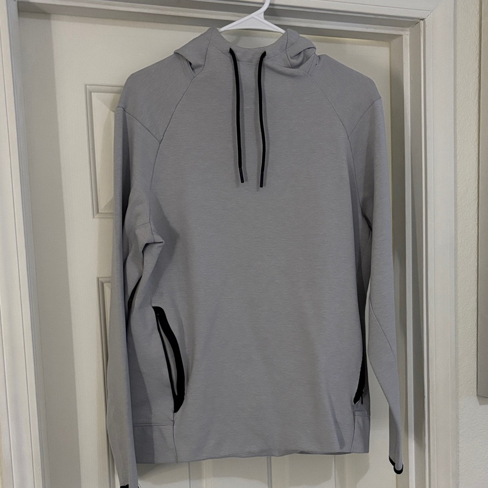 Old Navy Light Gray Hoodie with Black Details
